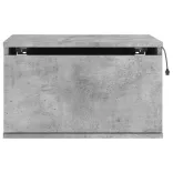 betonszürke falra szerelhető éjjeliszekrény LED-világítással