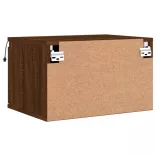 2 db barna tölgy színű éjjeliszekrény LED-világítással