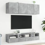 2 db betonszürke szerelt fa fali TV-szekrény 40 x 30 x 30 cm