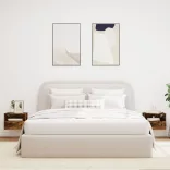 2 db füstös tölgy színű szerelt fa fali TV-szekrény 40x30x30 cm