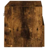 2 db füstös tölgy színű szerelt fa fali TV-szekrény 40x30x30 cm