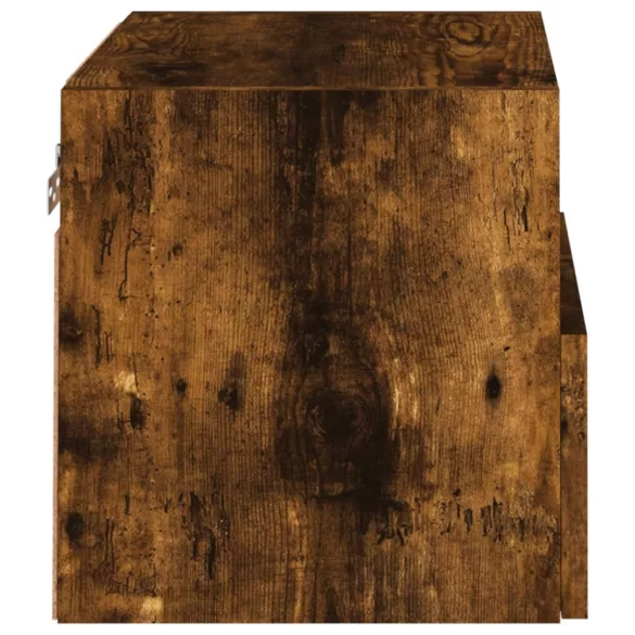 2 db füstös tölgy színű szerelt fa fali TV-szekrény 40x30x30 cm