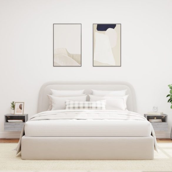 2 db szürke sonoma szerelt fa fali TV-szekrény 40 x 30 x 30 cm