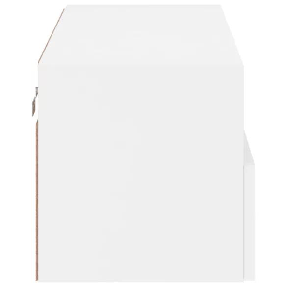 fehér szerelt fa fali TV-szekrény 80 x 30 x 30 cm