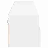 2 db fehér szerelt fa fali TV-szekrény 80 x 30 x 30 cm