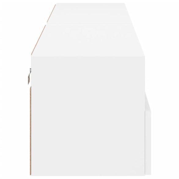 2 db fehér szerelt fa fali TV-szekrény 80 x 30 x 30 cm