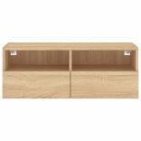 sonoma tölgy színű szerelt fa fali TV-szekrény 80 x 30 x 30 cm