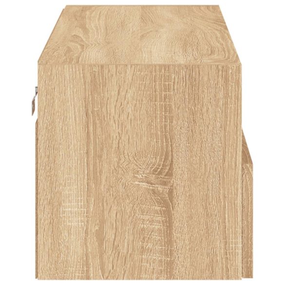 sonoma tölgy színű szerelt fa fali TV-szekrény 80 x 30 x 30 cm