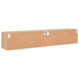 2 db sonoma tölgy színű szerelt fa fali TV-szekrény 80x30x30 cm