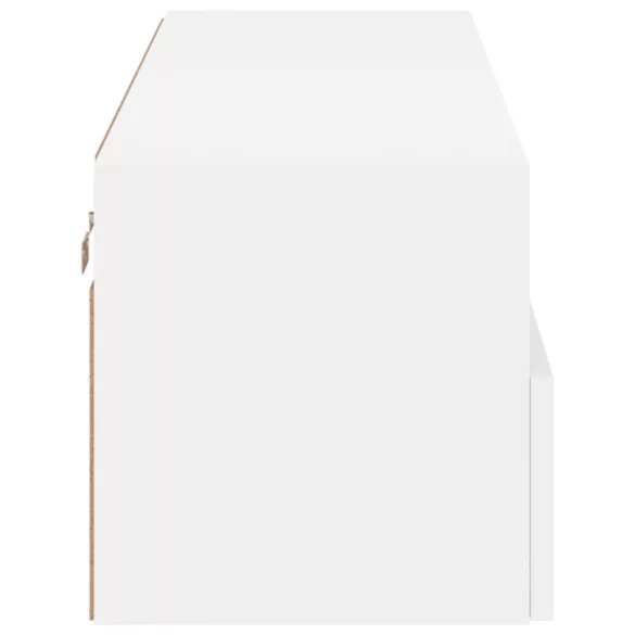 fehér szerelt fa fali TV-szekrény 100 x 30 x 30 cm