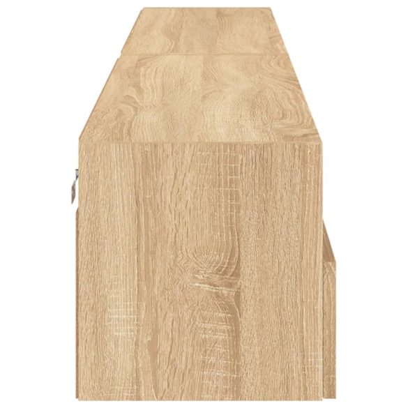 2 db sonoma tölgyszín szerelt fa fali TV-szekrény 100x30x30 cm