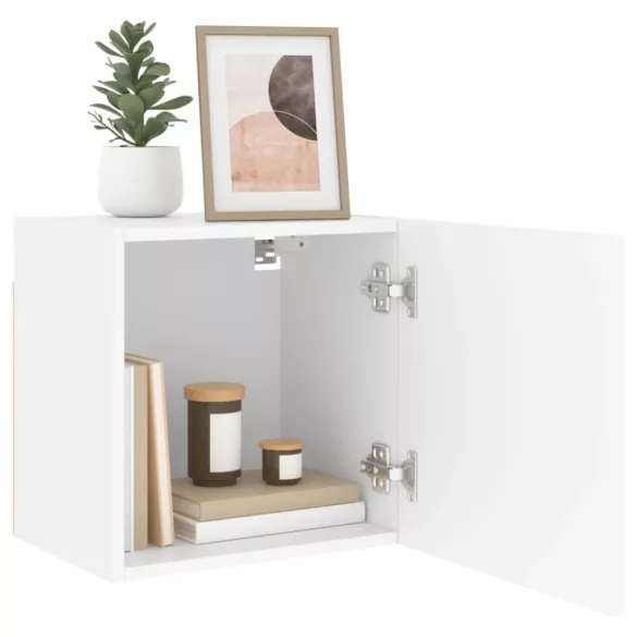 fehér szerelt fa fali TV-szekrény 40,5 x 30 x 40 cm