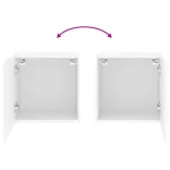 fehér szerelt fa fali TV-szekrény 40,5 x 30 x 40 cm