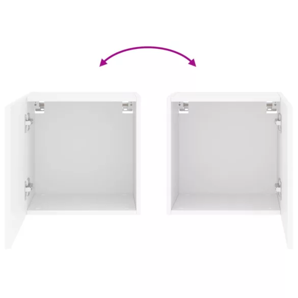 fehér szerelt fa fali TV-szekrény 40,5 x 30 x 40 cm