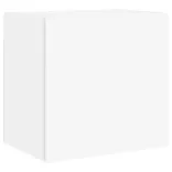 2 db fehér szerelt fa fali TV-szekrény 40,5 x 30 x 40 cm