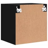 2 db fekete szerelt fa fali TV-szekrény 40,5 x 30 x 40 cm