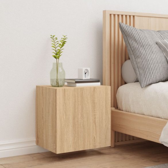 sonoma tölgy színű szerelt fa fali TV-szekrény 40,5x30x40 cm