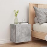 betonszürke szerelt fa fali TV-szekrény 40,5 x 30 x 40 cm