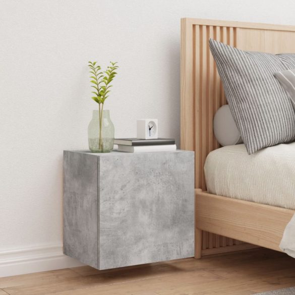 betonszürke szerelt fa fali TV-szekrény 40,5 x 30 x 40 cm