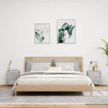 2 db betonszürke szerelt fa fali TV-szekrény 40,5 x 30 x 40 cm