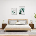 2 db barna tölgy szerelt fa fali TV-szekrény 40,5 x 30 x 40 cm