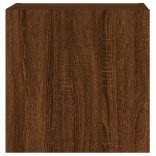 2 db barna tölgy szerelt fa fali TV-szekrény 40,5 x 30 x 40 cm