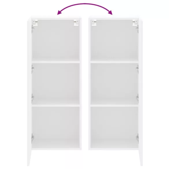 fehér szerelt fa fali TV-szekrény 40,5 x 30 x 102 cm