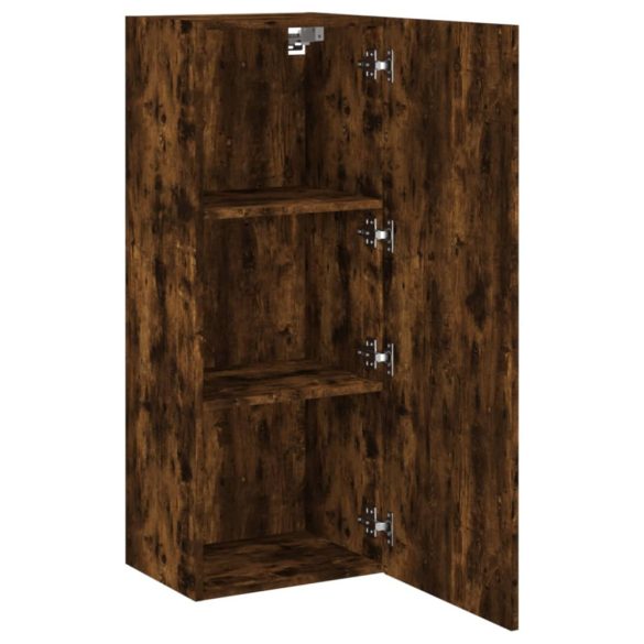 füstös tölgy színű szerelt fa fali TV-szekrény 40,5x30x102 cm