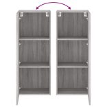 szürke sonoma színű szerelt fa TV-szekrény 40,5 x 30 x 102 cm