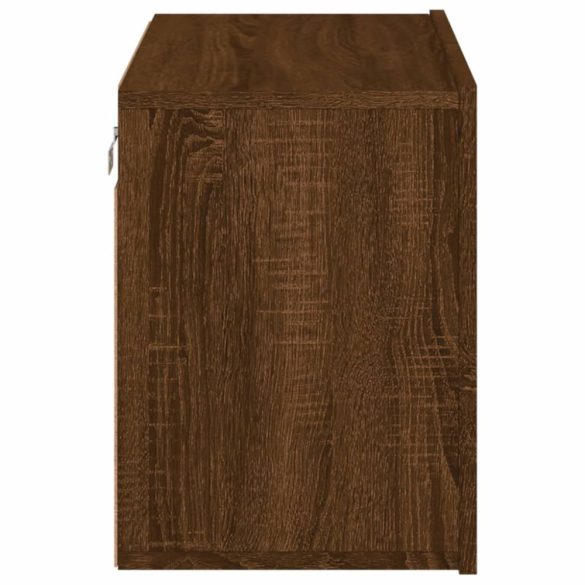 barna tölgyszínű falra szerelhető TV-szekrény 60 x 30 x 41 cm