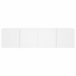 2 db fehér falra szerelhető TV-szekrény 80 x 30 x 41 cm