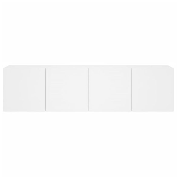 2 db fehér falra szerelhető TV-szekrény 80 x 30 x 41 cm