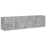 2 db betonszürke falra szerelhető TV-szekrény 80 x 30 x 41 cm