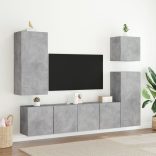 2 db betonszürke falra szerelhető TV-szekrény 80 x 30 x 41 cm