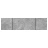 2 db betonszürke falra szerelhető TV-szekrény 80 x 30 x 41 cm