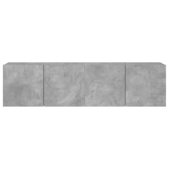2 db betonszürke falra szerelhető TV-szekrény 80 x 30 x 41 cm