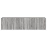 2 db szürke sonoma színű fali TV-szekrény 80 x 30 x 41 cm