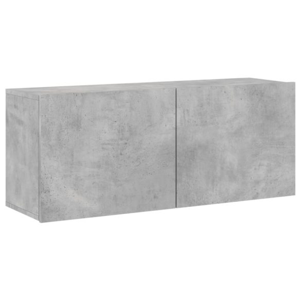 betonszürke falra szerelhető TV-szekrény 100 x 30 x 41 cm