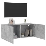 betonszürke falra szerelhető TV-szekrény 100 x 30 x 41 cm