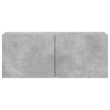 betonszürke falra szerelhető TV-szekrény 100 x 30 x 41 cm