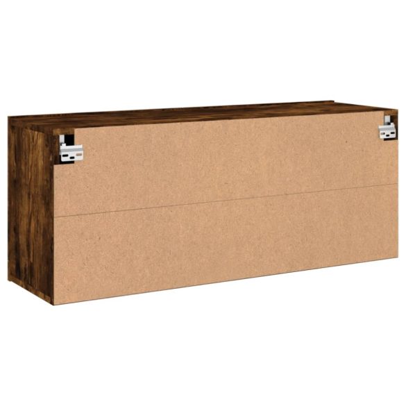 füstös tölgy színű falra szerelhető TV-szekrény 100x30x41 cm