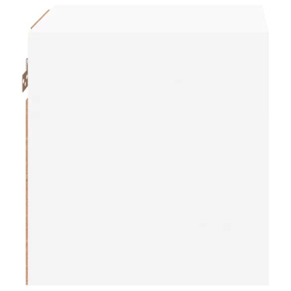 fehér falra szerelhető TV-szekrény LED-lámpákkal 30x28,5x30 cm