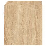 2 db sonoma tölgy fali TV-szekrény LED-ekkel 30x28,5x30 cm
