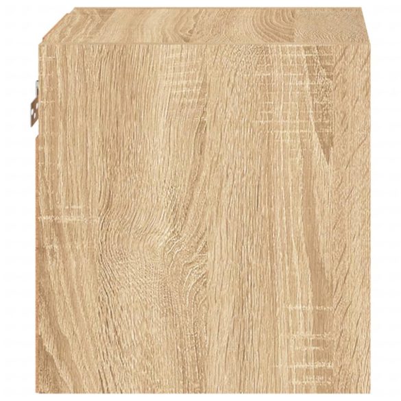 2 db sonoma tölgy fali TV-szekrény LED-ekkel 30x28,5x30 cm