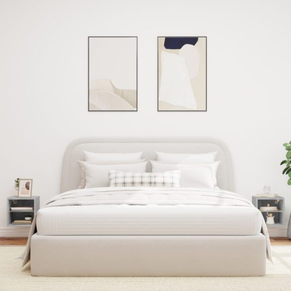 2 db betonszürke fali TV-szekrény LED-ekkel 30 x 28,5 x 30 cm