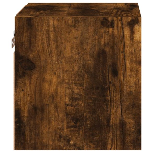 füstös tölgy színű fali TV-szekrény LED-ekkel 30 x 28,5 x 30 cm