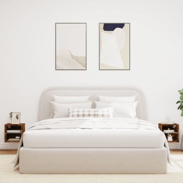 2 db füstös tölgy fali TV-szekrény LED-ekkel 30 x 28,5 x 30 cm