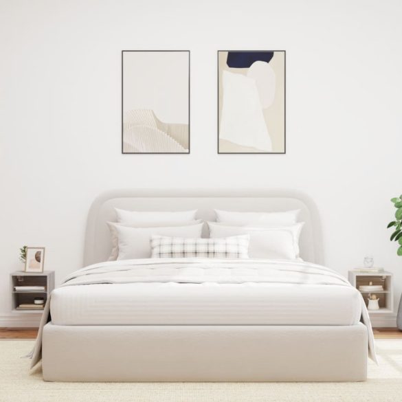 2 db szürke sonoma fali TV-szekrény LED-ekkel 30x28,5x30 cm