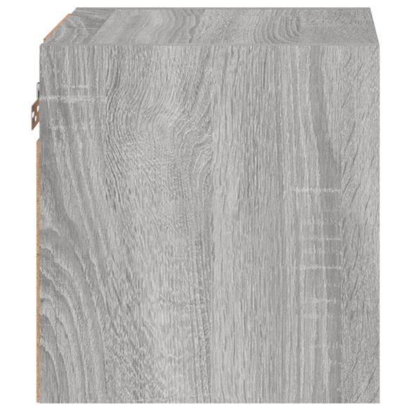 2 db szürke sonoma fali TV-szekrény LED-ekkel 30x28,5x30 cm