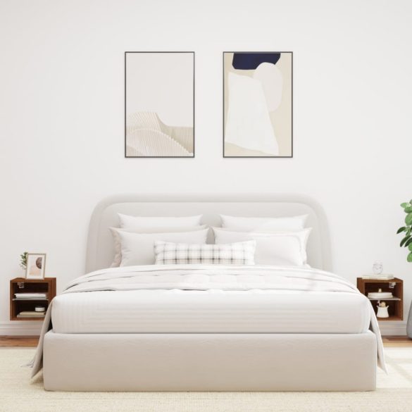 2 db barna tölgyszínű fali TV-szekrény LED-del 30x28,5x30 cm